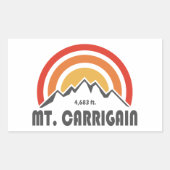 Mt. Carrigain New Hampshire Rechthoekige Sticker (Voorkant)