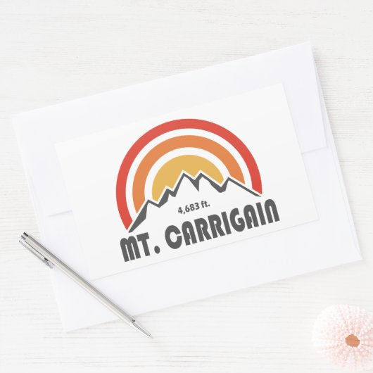 Mt. Carrigain New Hampshire Rechthoekige Sticker (Envelop)