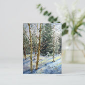 Mt Charleston-bomen in de sneeuw Briefkaart (Staand voorkant)