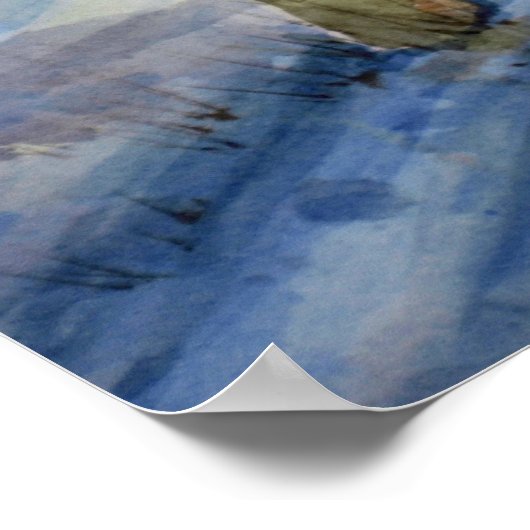 Mt Charleston-bomen in de sneeuw Poster (Hoek)