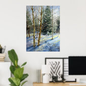 Mt Charleston-bomen in de sneeuw Poster (Thuiskantoor)