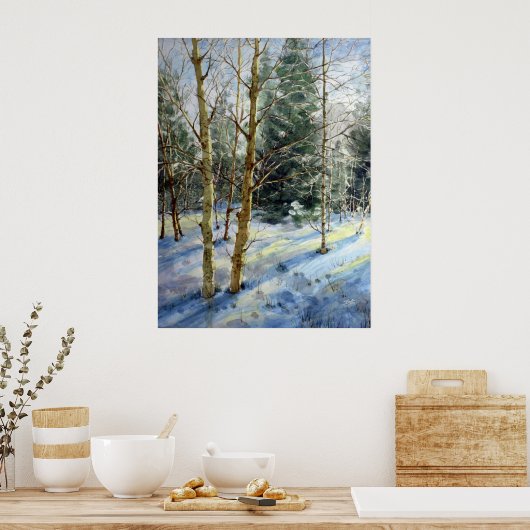 Mt Charleston-bomen in de sneeuw Poster (Keuken)