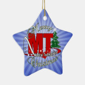 MT CHRISTMAS Medical Technoloog LAB Keramisch Ornament (Rechts)