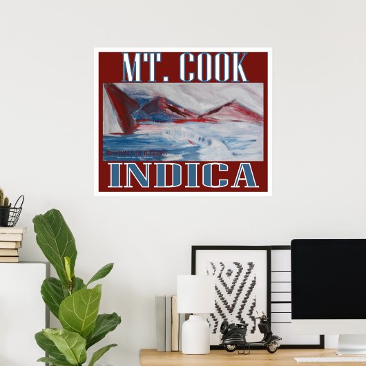 MT COOK INDICA POSTER (Thuiskantoor)