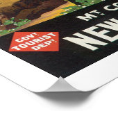 Mt Cook New Zealand (wit) Poster (Hoek)