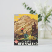  Mt. Cook Nieuw-Zeeland Briefkaart (Staand voorkant)