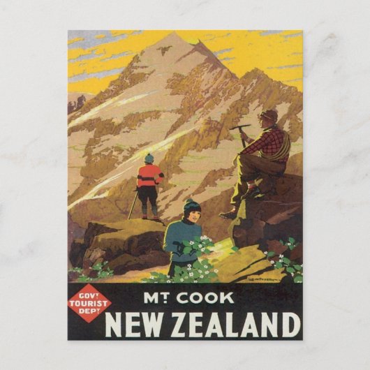  Mt. Cook Nieuw-Zeeland Briefkaart (Voorkant)