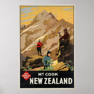 Mt. Cook - Nieuw-Zeeland Reisposter Poster