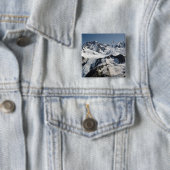 Mt Cook, Nieuw-Zeeland Vierkante Button 5,1 Cm (In situ)