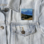 Mt. Cook, Nieuw-Zeeland Vierkante Button 5,1 Cm (In situ)
