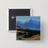 Mt. Cook, Nieuw-Zeeland Vierkante Button 5,1 Cm (Voorkant /achterkant)