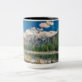 Mt. Craig in Grand Lake, Colorado Tweekleurige Koffiemok (Center)