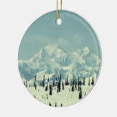 Mt. Denali 01 Keramisch Ornament (Links)