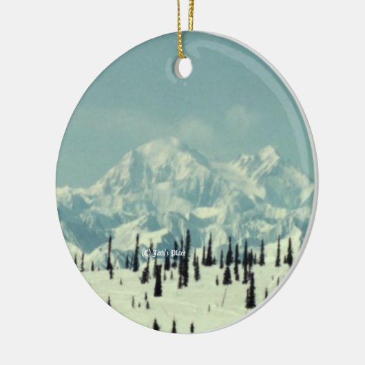 Mt. Denali 01 Keramisch Ornament (Links)