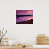 Mt. Denali bij zonsondergang vanuit Reflection Pon Poster (Keuken)