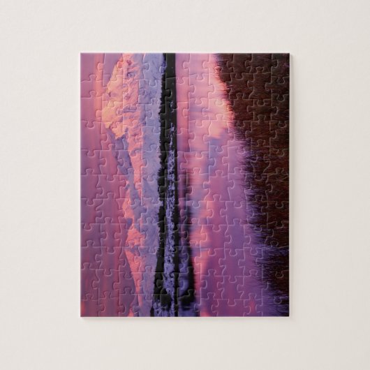 Mt. Denali, zonsondergang van Reflection Pond Legpuzzel (Verticaal)