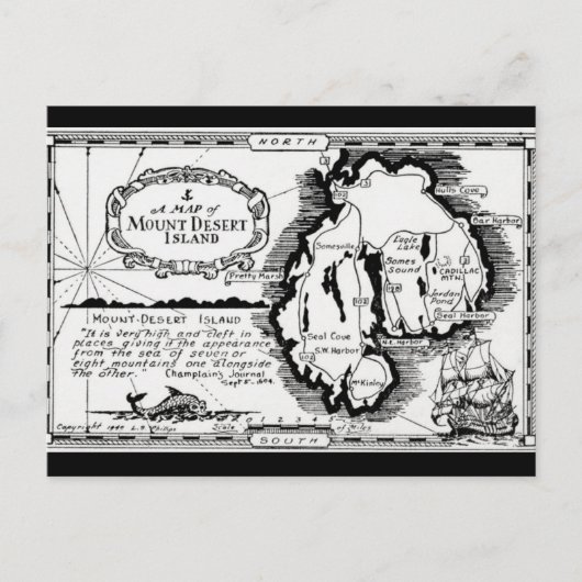 Mt Desert Island Ansichtkaart Briefkaart (Voorkant)