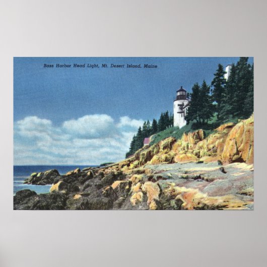 Mt. Desert Island, Bass Harbour Head Lighthouse Poster (Voorkant)