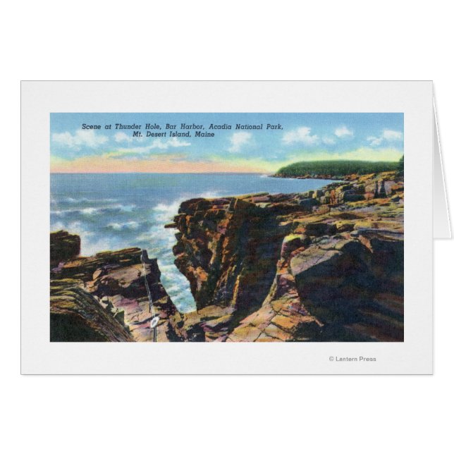 Mt. Desert Island Uitzicht of Thunder Hole (Voorkant Horizontaal)
