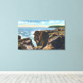 Mt. Desert Island Uitzicht of Thunder Hole Canvas Afdruk (Insitu (Houten vloer))