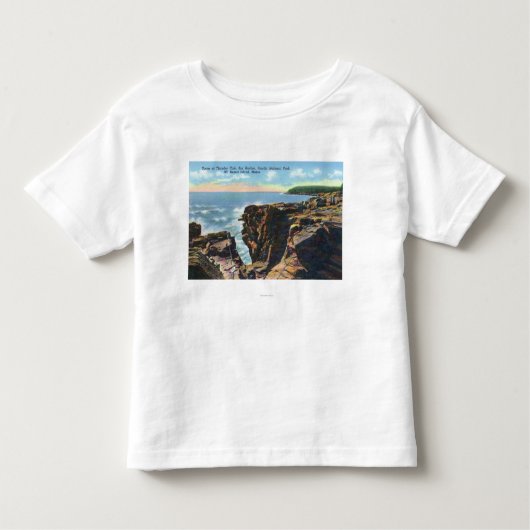 Mt. Desert Island Uitzicht of Thunder Hole Kinder Shirts (Voorkant)