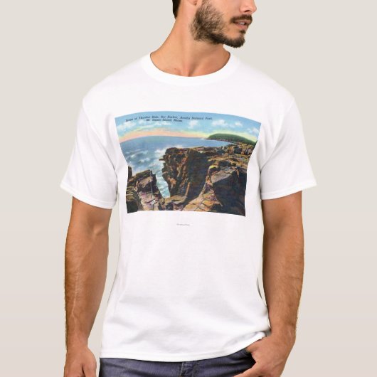 Mt. Desert Island Uitzicht of Thunder Hole T-shirt (Voorkant)