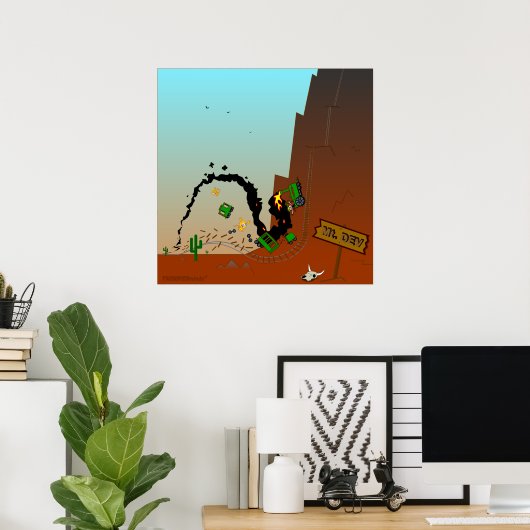 Mt. DEV en de<n00b>Express! Poster (Thuiskantoor)