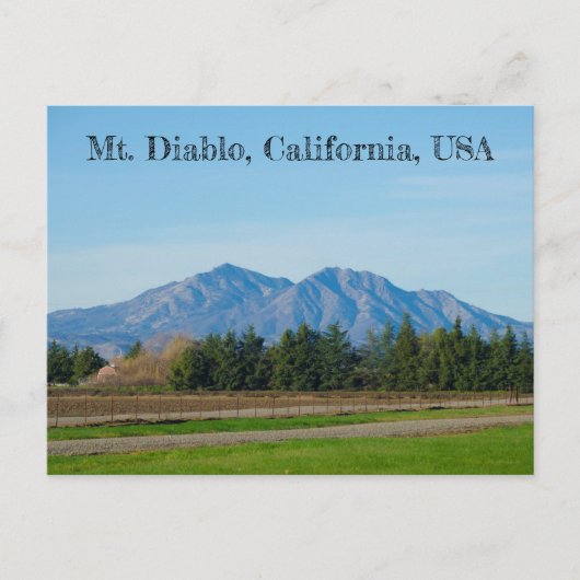 Mt. Diablo Briefkaart (Voorkant)