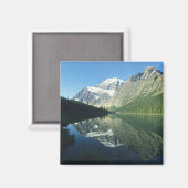 Mt Edith Cavell in Cavell Lake, Jasper Nationaal Magneet (Voorkant / Achterkant)