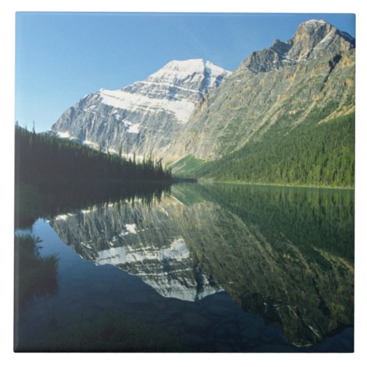 Mt Edith Cavell in Cavell Lake, Jasper National Tegeltje (Voorkant)