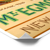 Mt. Egmont New Zealand Vintage Travel Poster (Hoek)