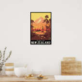 Mt Egmont Nieuw-Zeeland Poster (Keuken)