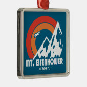 Mt. Eisenhower New Hampshire Sun Eagle Metalen Ornament (Rechts)