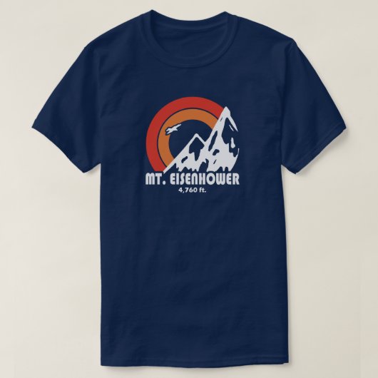 Mt. Eisenhower New Hampshire Sun Eagle T-shirt (Design voorkant)