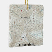Mt. Elbert CO Topo Map Keramisch Ornament (Rechts)
