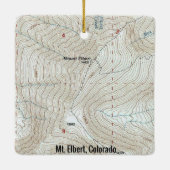Mt. Elbert CO Topo Map Keramisch Ornament (Achterkant)