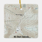 Mt. Elbert CO Topo Map Keramisch Ornament (Voorkant)