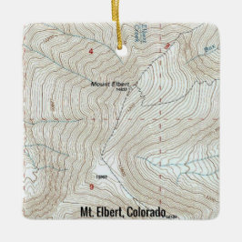 Mt. Elbert CO Topo Map Keramisch Ornament