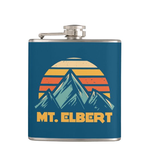 Mt. Elbert Colorado Retro Turquoise Heupfles (Voorkant)