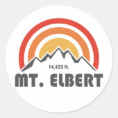 Mt. Elbert Ronde Sticker (Voorkant)