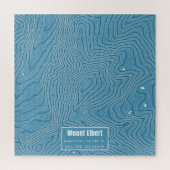 Mt Elbert Topographic Map - blauw Legpuzzel (Verticaal)