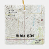 Mt. Eolus Colorado Fourteener Topo Map Keramisch Ornament (Voorkant)