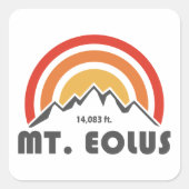 Mt. Eolus Vierkante Sticker (Voorkant)