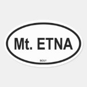 Mt. ETNA Ovale Sticker (Voorkant)