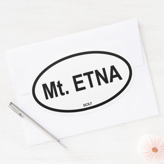 Mt. ETNA Ovale Sticker (Envelop)