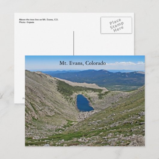 Mt. Evans, Colorado Briefkaart (Voorkant / Achterkant)