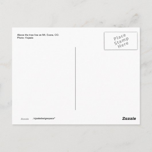 Mt. Evans, Colorado Briefkaart (Achterkant)