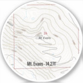 Mt. Evans Colorado Fourteener Sticker (Voorkant)