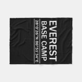 Mt Everest Basiskamp Coördinaten Fleece Deken (Voorkant (Horizontaal))