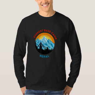 Mt Everest Basiskamp Nepal Bergbeklimmer Klimmer T-shirt